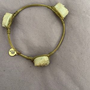 Bourbon and bow ties bangle tan stone
